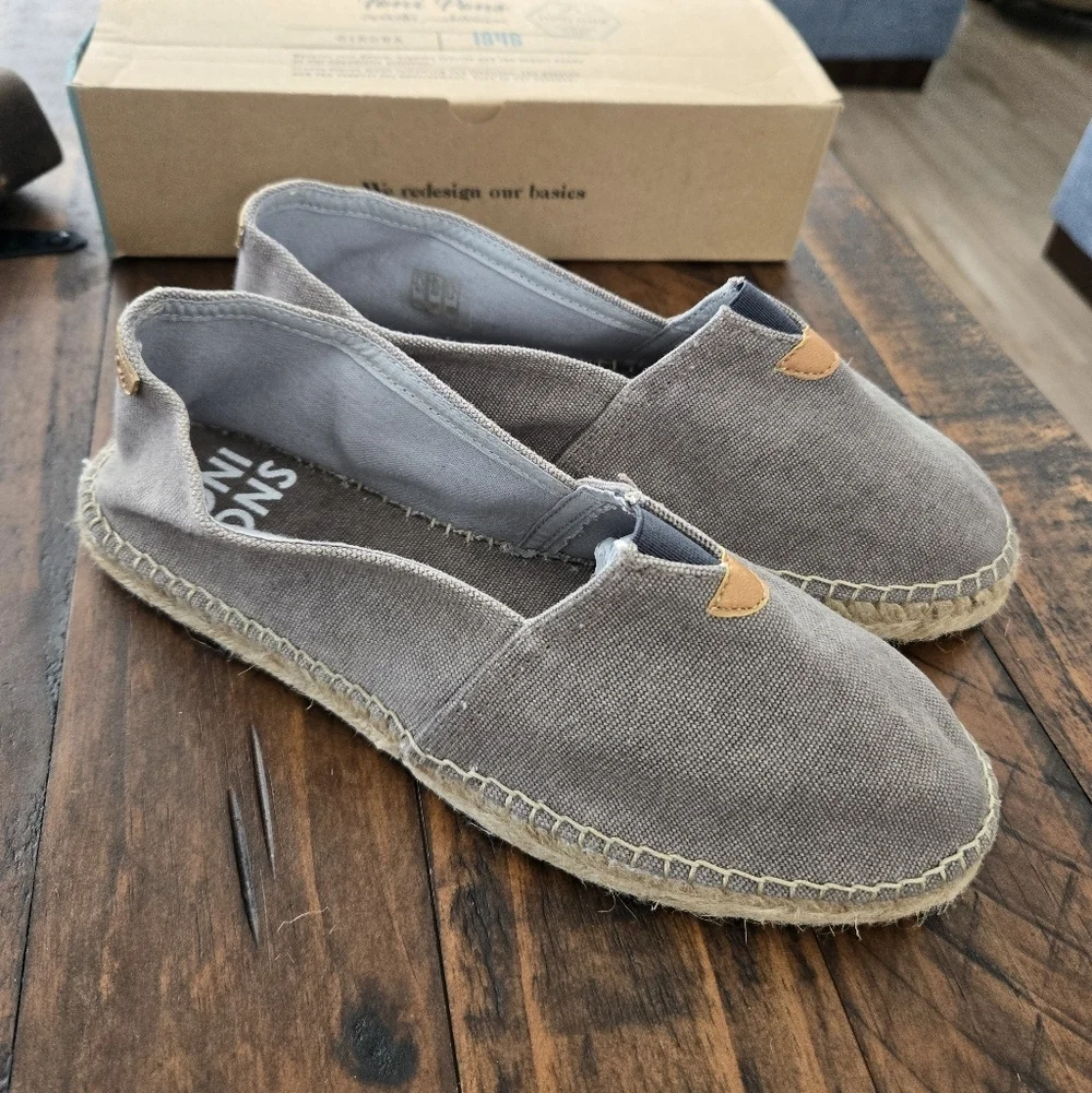 Toni Pons Classic unisex espadrille Blanes ER. Grey. Size EU 39 US 8. New.